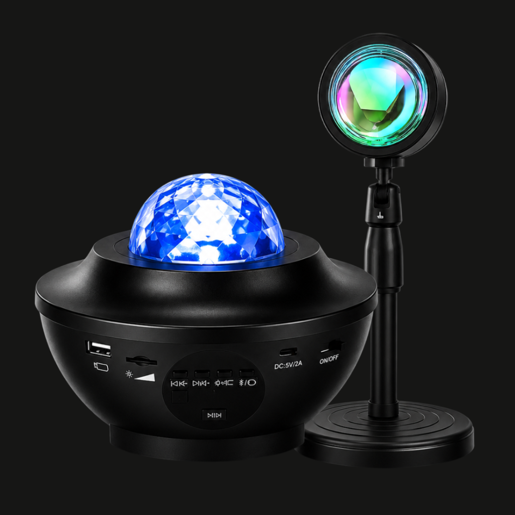 Galaxy Projector + Sunset Lamp Bundle
